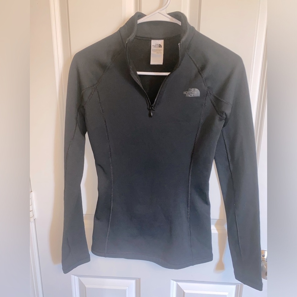 North Face Lined Shirt With 3/4 Zip At Neck - Size XS